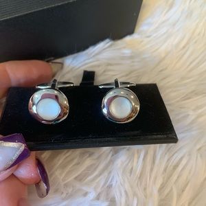 Carlo Visconti Men’s Round Fashion Cufflinks